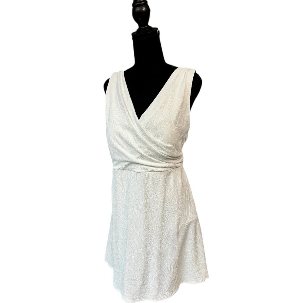 Lands’ End Petite White Swim Dress with Adjustable Straps - Size 16P